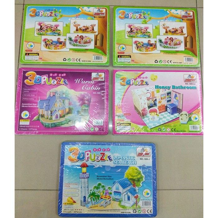 Doky Puzzle 3D Paradise Series Children Education Toy Mainan Edukasi