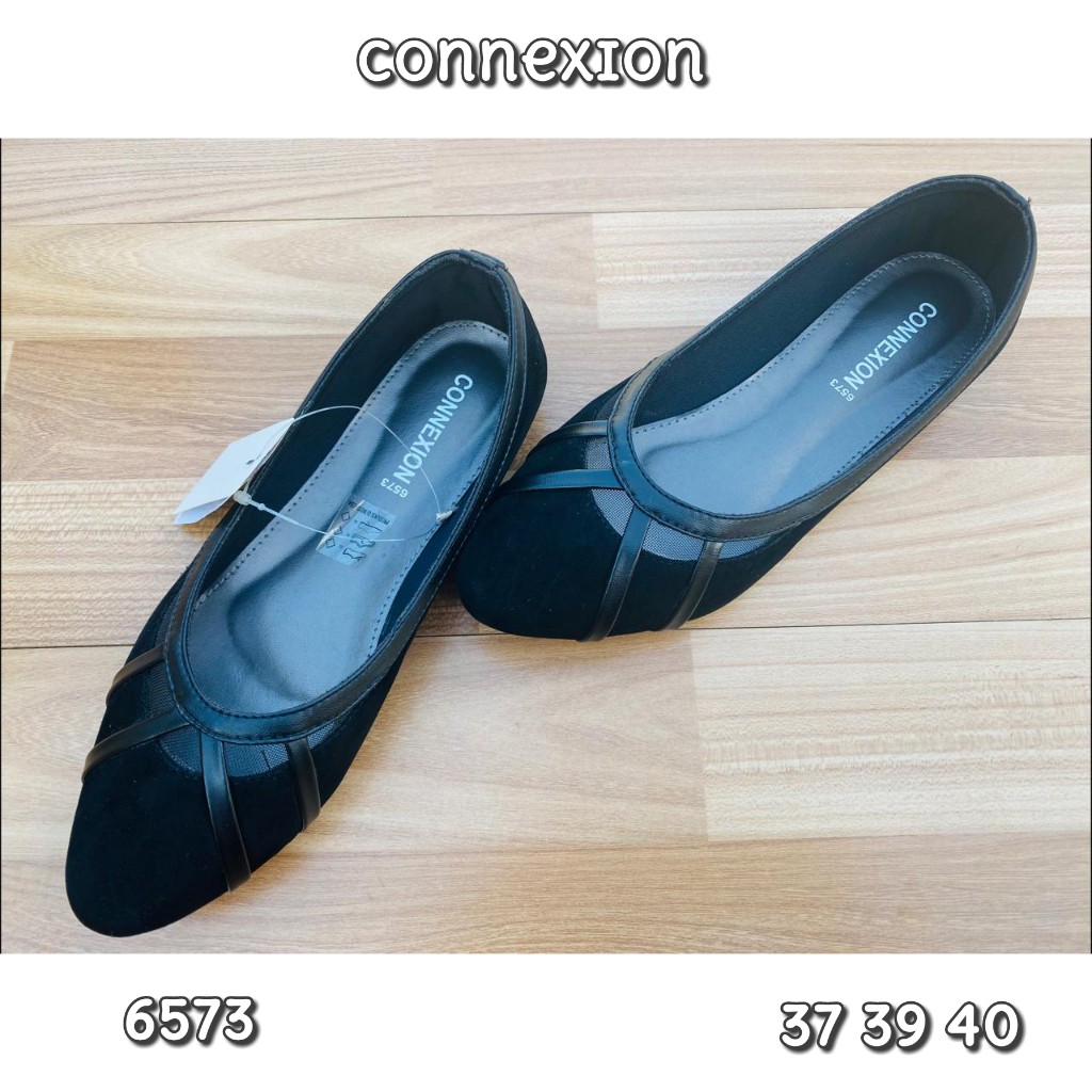 sepatu flat casual cantik hitam