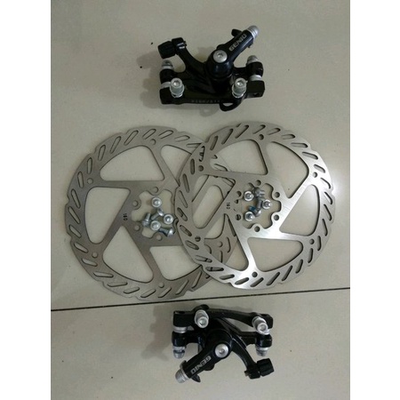 Disc Brake Set Rem Cakram Set Sepeda Lipat MTB Minion. Rotor 160 mm. DRAT &amp; BAUT