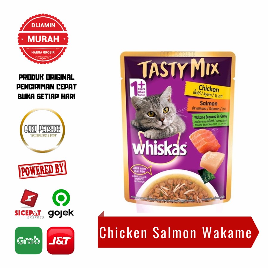 Whiskas Tasty Mix Pouch 70gr Whiskas Tasty Mix Sachet Makanan Basah