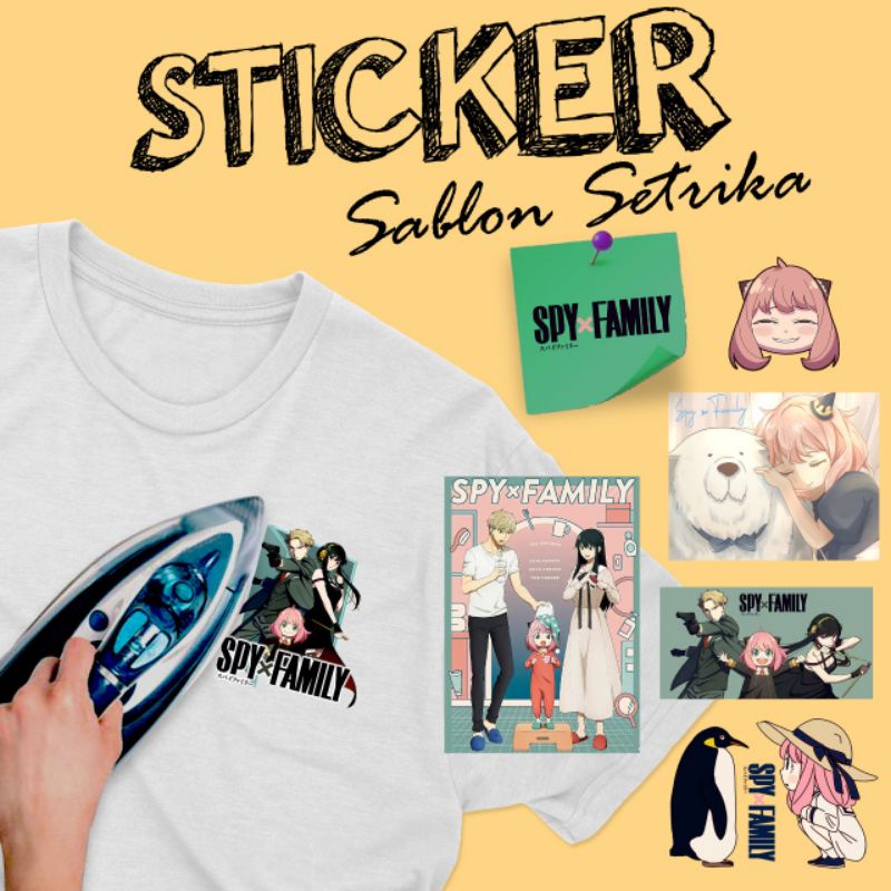 STICKER KAOS SPY X FAMILY KAOS ANYA KAOS MURAH CETAK KAOS CUSTOM ANYA STIKER MURAH STIKER ANYA STIKER GOSOK STIKER SETRIKA STIKER ANIME STICKER ANIME JEPANG STICKER ANYA