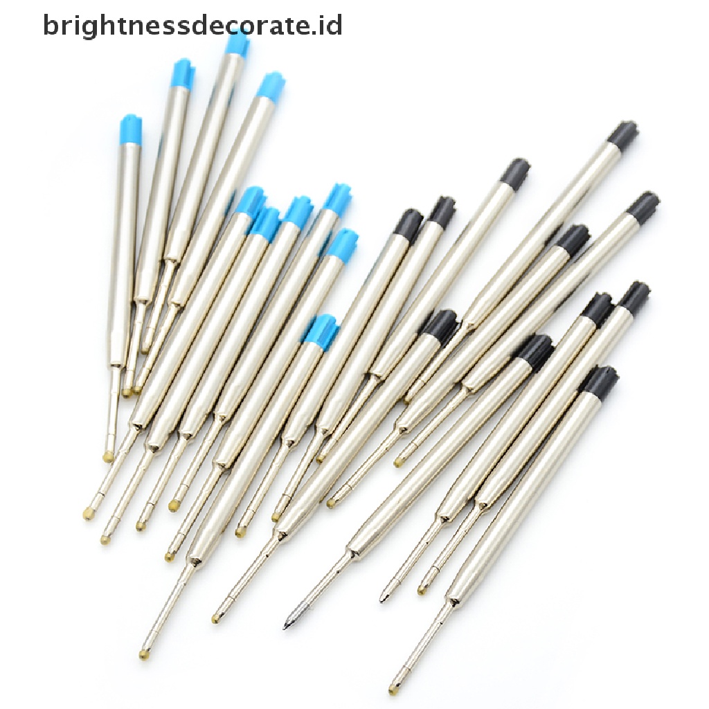 [birth] 10 Pcs blue ink parker style standard 1.0mm ballpoint pen refills nib medium [ID]