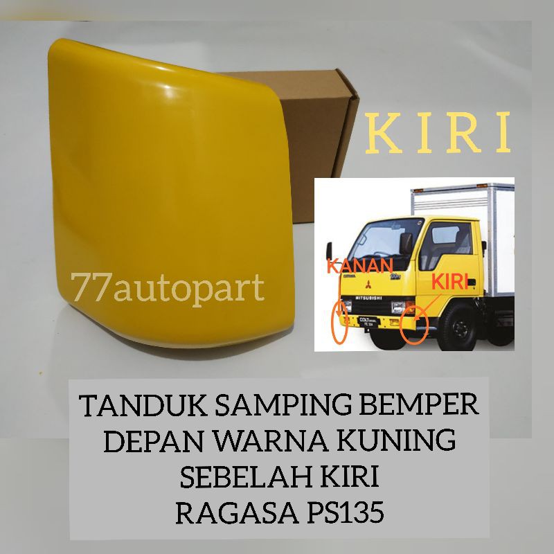 Tanduk bemper depan colt diesel ps135 ragasa kiri kuning