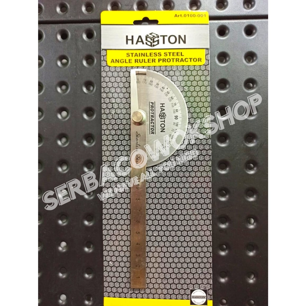 Hasston Pengukur Sudut Stainless Steel Angle Ruler Protractor Alat Ukur Sudut Termurah Berkualitas