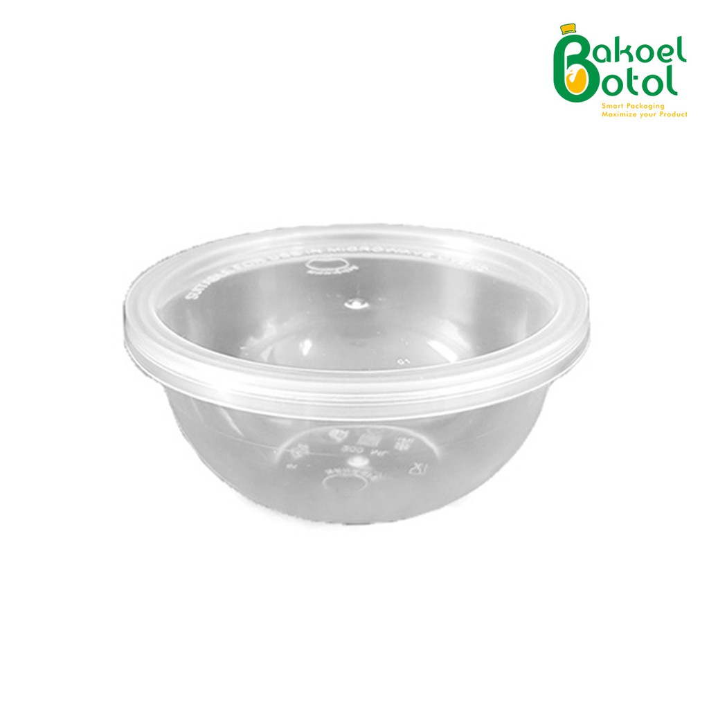 Thinwall Bowl 200 ml Tempat Makanan Cup Puding + Tutup Mangkok Salad Buah PP Foodgrade Surabaya