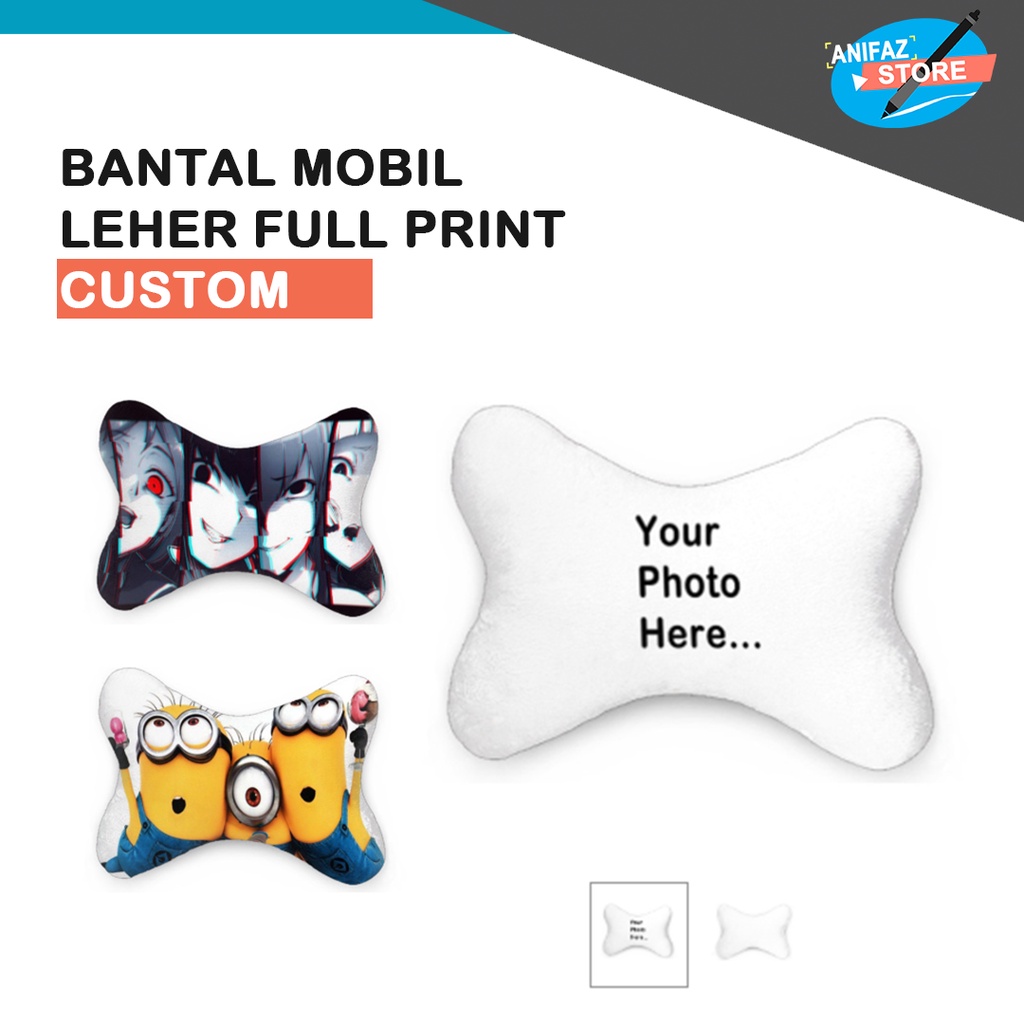 Custom Bantal Mobil Leher Full Print