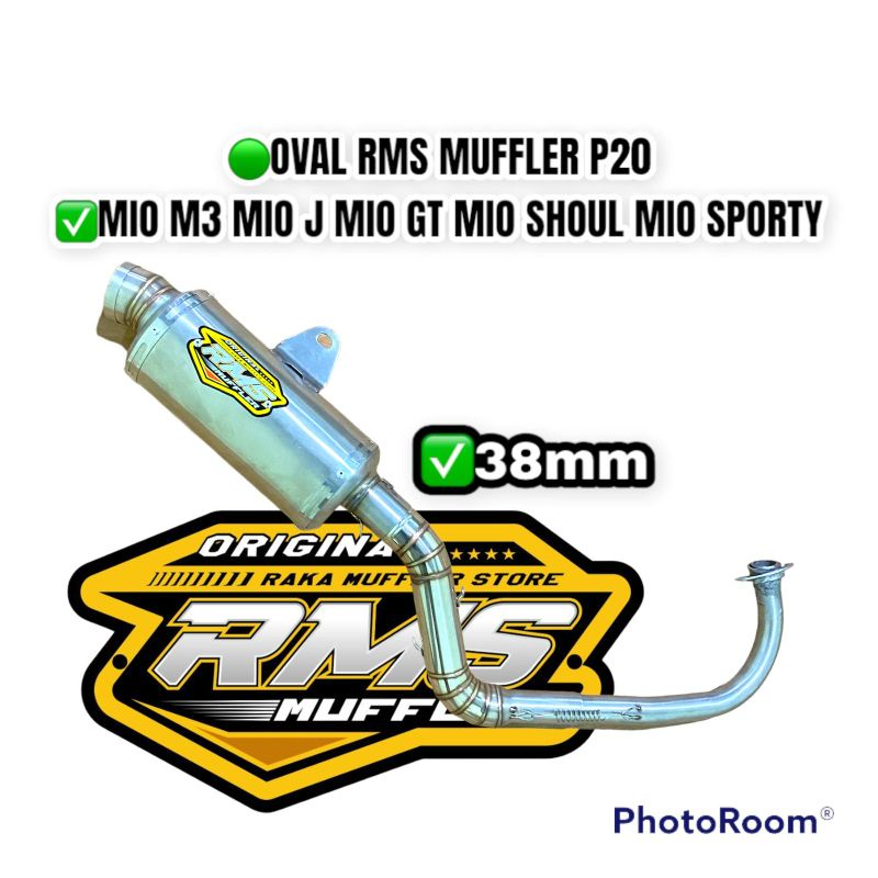 KNALPOT MIO SPORTY MIO J MIO M3 MIO GT MIO SHOUL X RADE DIAMETER 38 OVAL ORIGINAL RMS MUFFLER