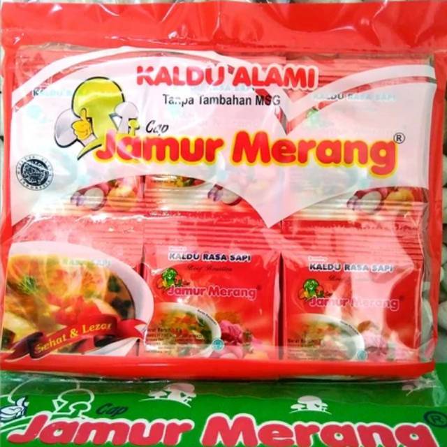 

Kaldu alami jamur merang sachet 3gr rasa sapi