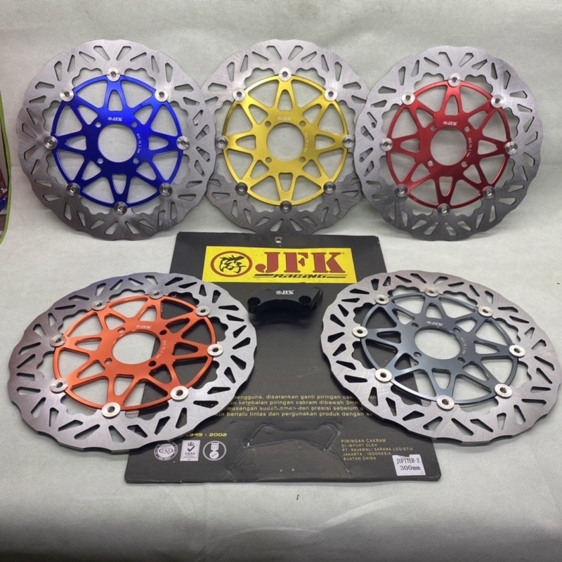 Piringan Disc Brake Cakram JFK Disc Brake CNC Floting Stanless 300mm JupZ New MX Nouvo RX King New Vega New