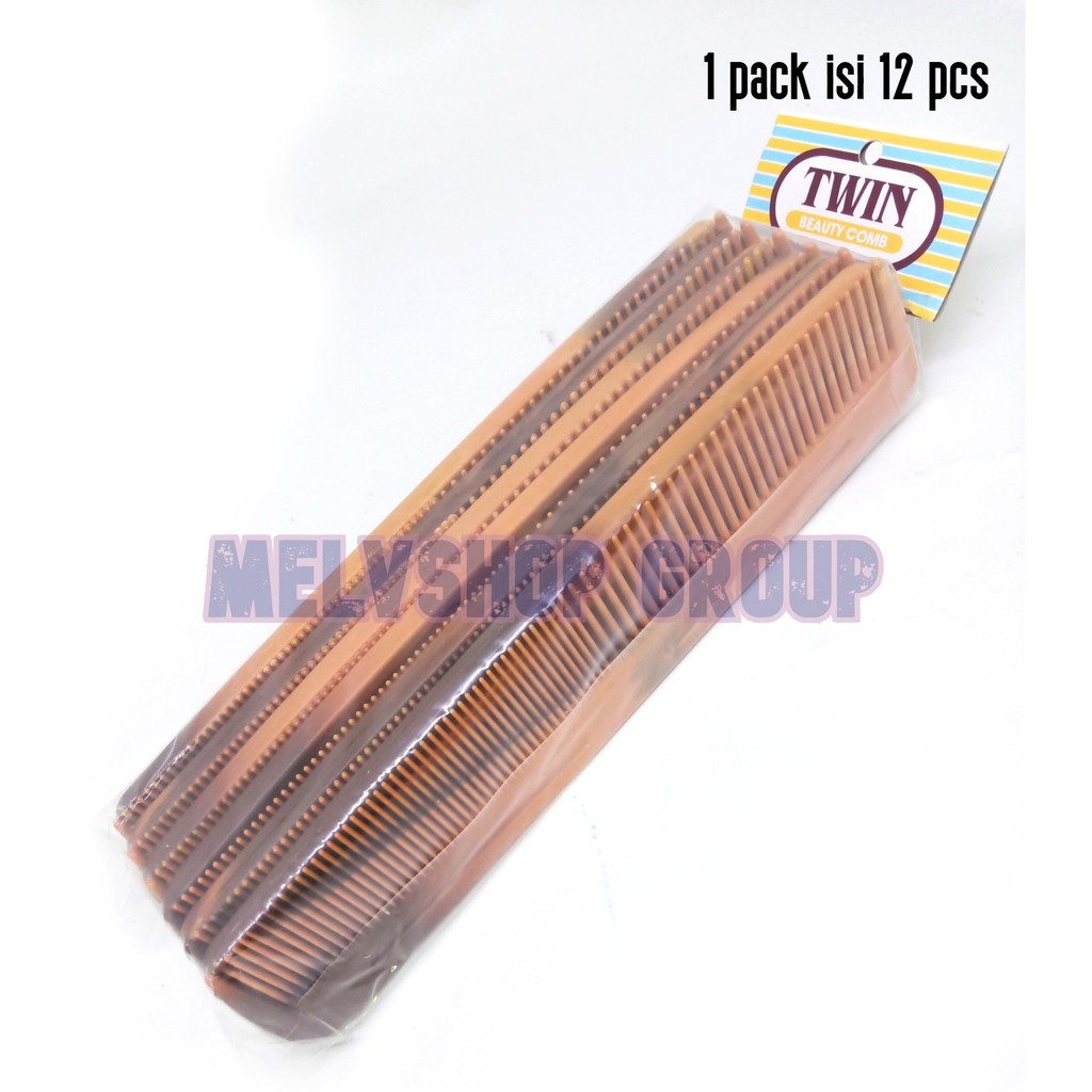 SISIR RAMBUT TWIN LURUS / SISIR TWIN COKLAT / BEAUTY COMB-4