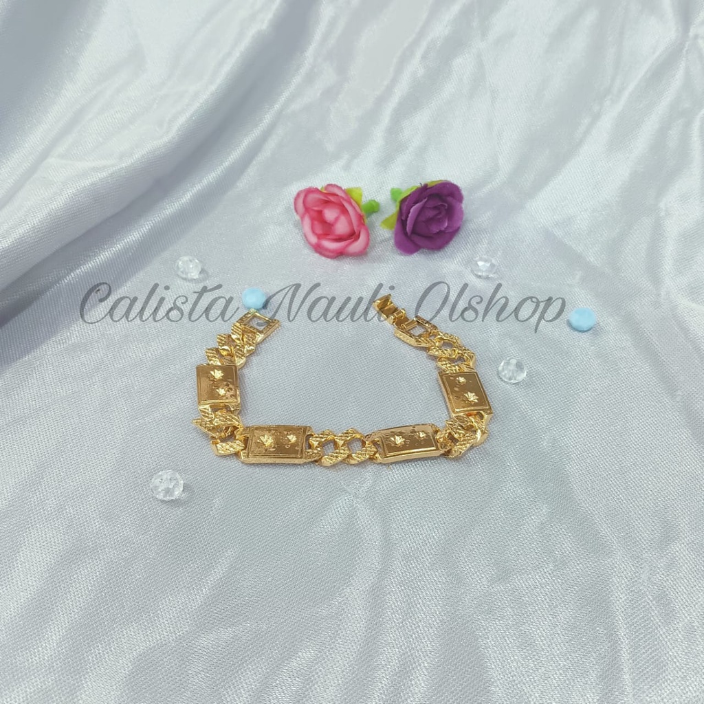 SET DEWASA PLAT 4 UKIR PERHIASAN EMAS  KOREA ANTI KARAT DAN ANTI LUNTUR