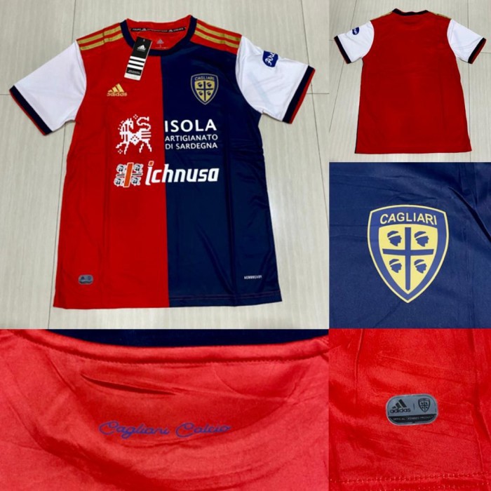 Jersey Baju Bola Cagliari Home Big Size XXL 2XL 2020 2021 Grade Ori Top Quality
