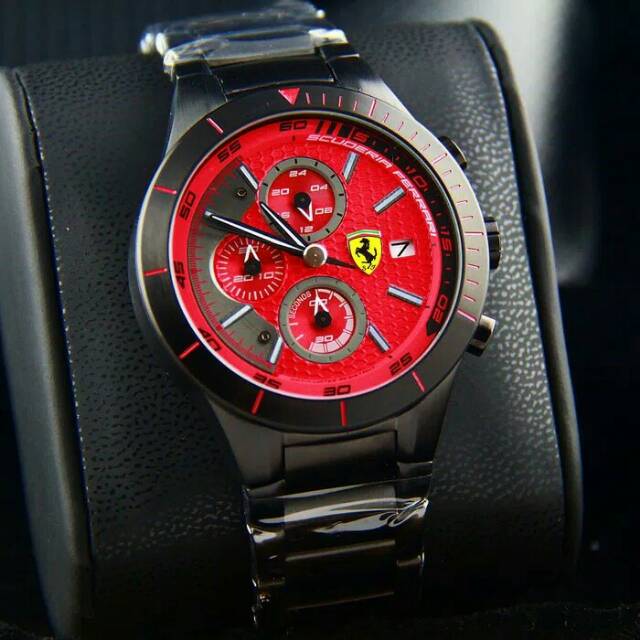 Jam tangan pria merk ferrary scuderia type 1353 chrono active