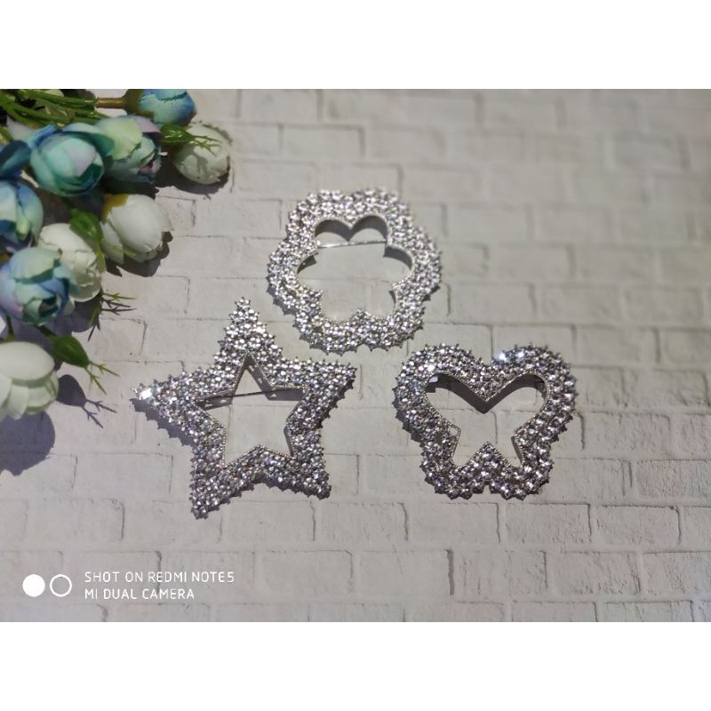 Bros cristal silver hijab besar BRS07