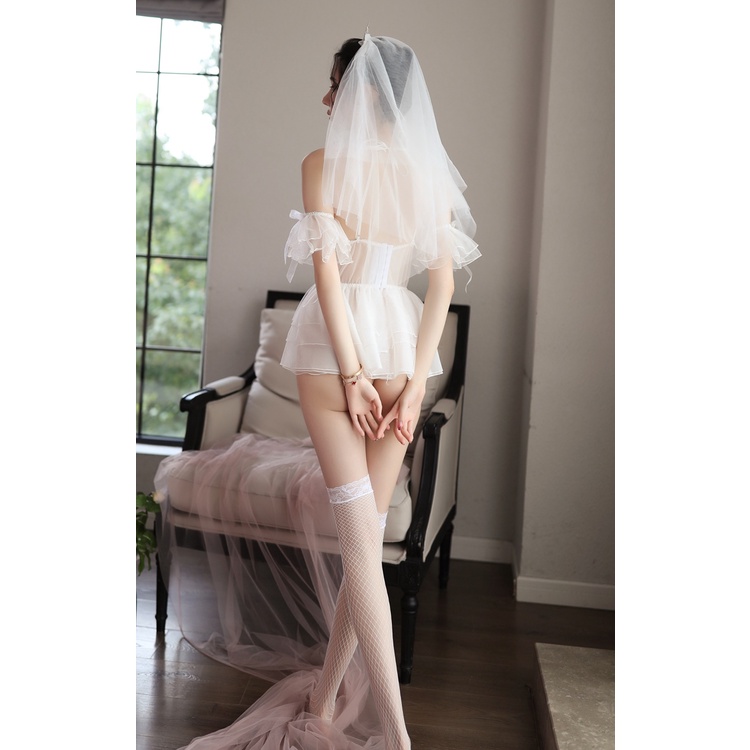 RR1536WE WHITE BRIDE GOWN STYLE | LINGERIE COSTUME COSPLAY KOSTUM