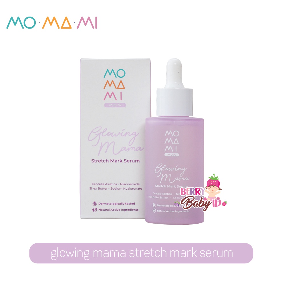 Momami Glowing Mama Stretch Mark Serum Penghilang Stretchmark Mo Ma Mi Berry Mart