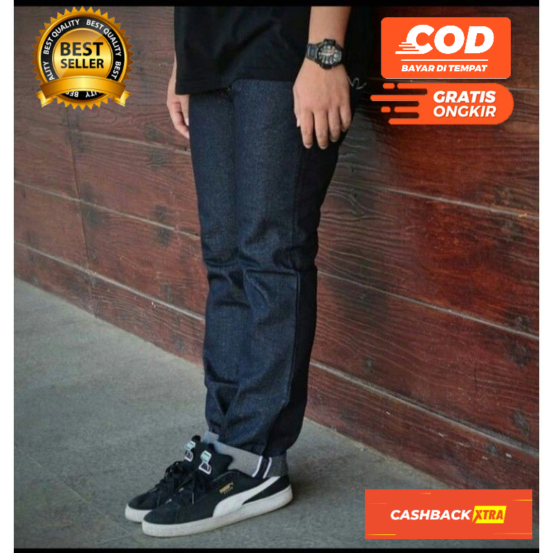 Celana Jeans Selvedge Denim 15oz Bahan Kaku