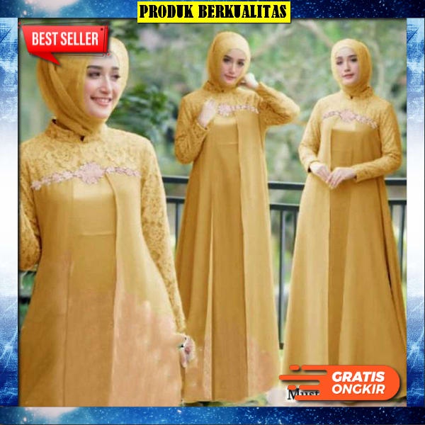 Baju Gamis Terbaru 2023 Perempuan Elegan Baju Muslim Bju Muslimah Dewasa Gsmis Cewek Import Premium 