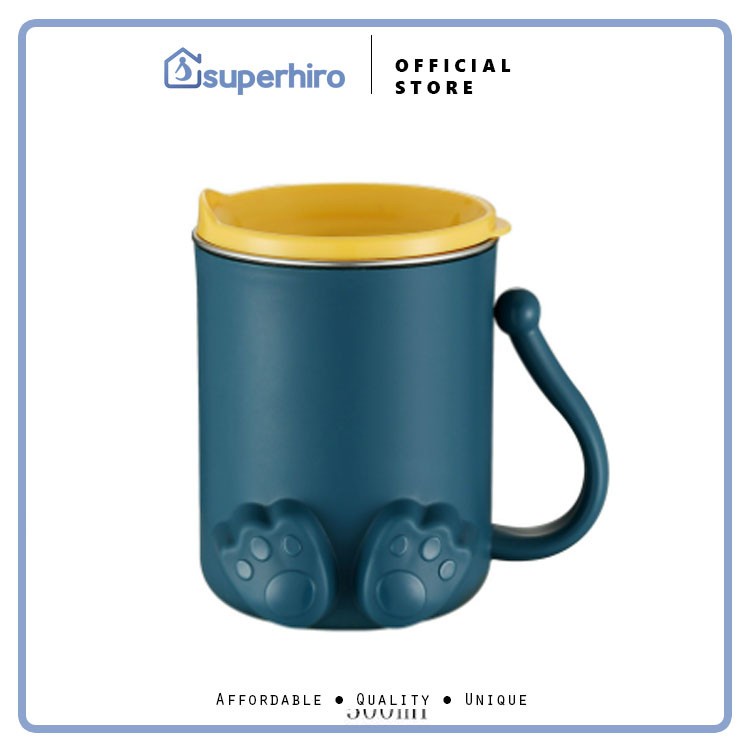 Gelas Stainless Steel Mug Anak Tempat Minum Sedotan Anti Tumpah Sus304