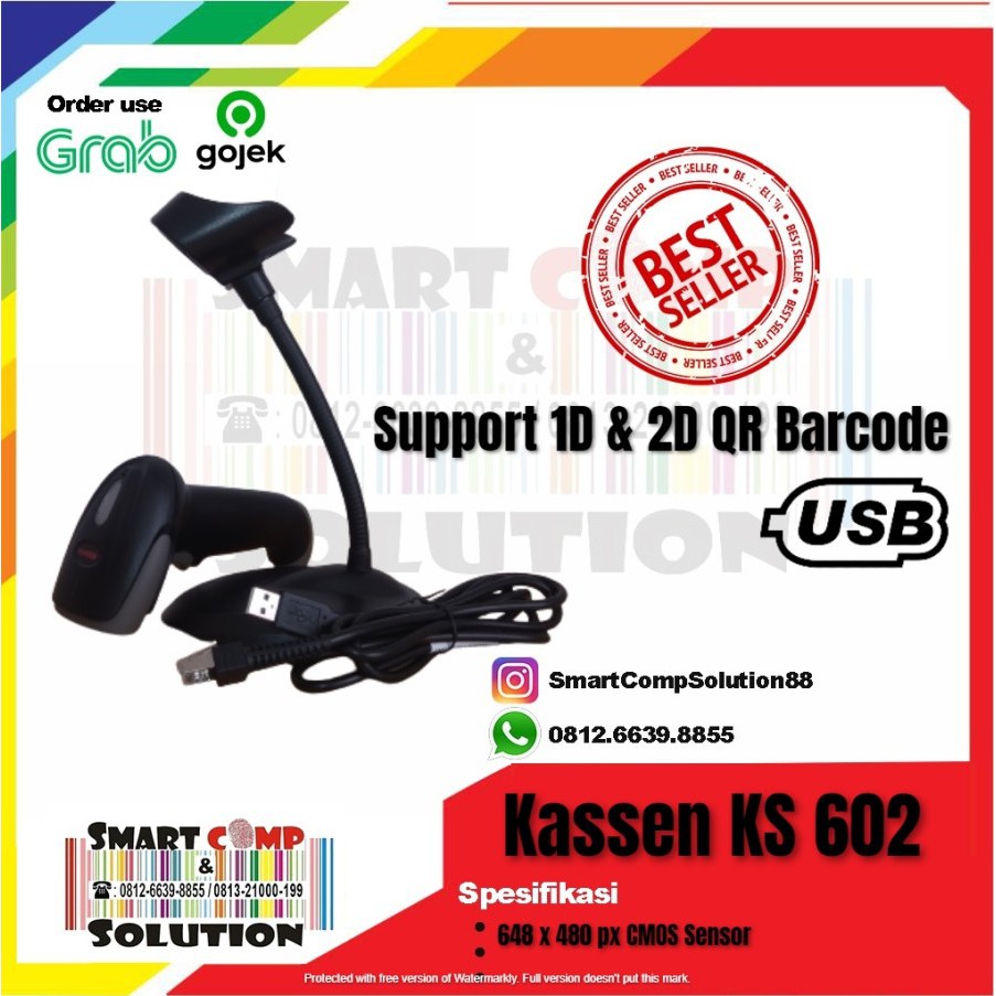 Scanner Barcode Kassen KS 602 / KS-602 / KS602 - 1D 2D USB