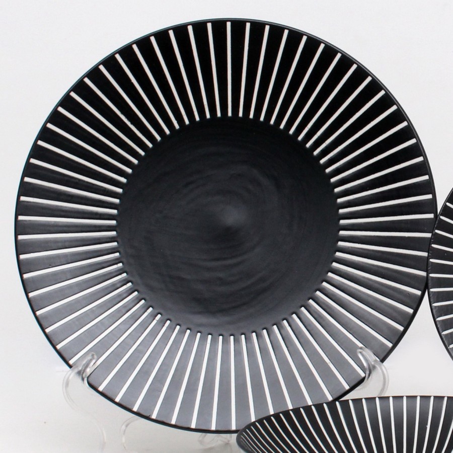 Piring Keramik Dinner Plate Piring Makan Sun Black