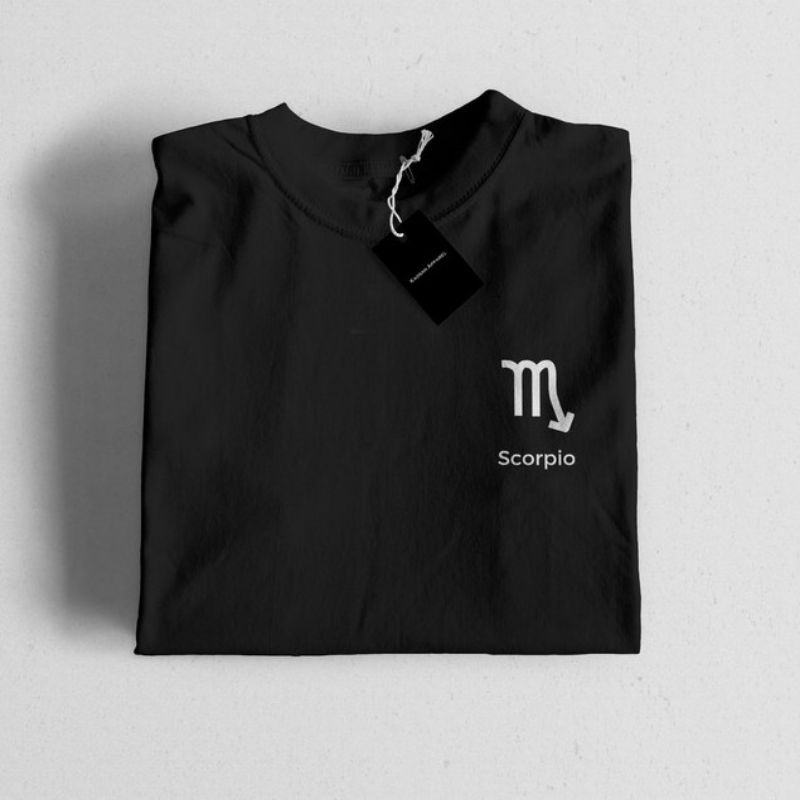 T-shirt Zodiak "Scorpio Logo" - Kaos Zodiak/Baju Zodiak/Kaos Horoskop/Kaos Bintang/Kaos Scorpio