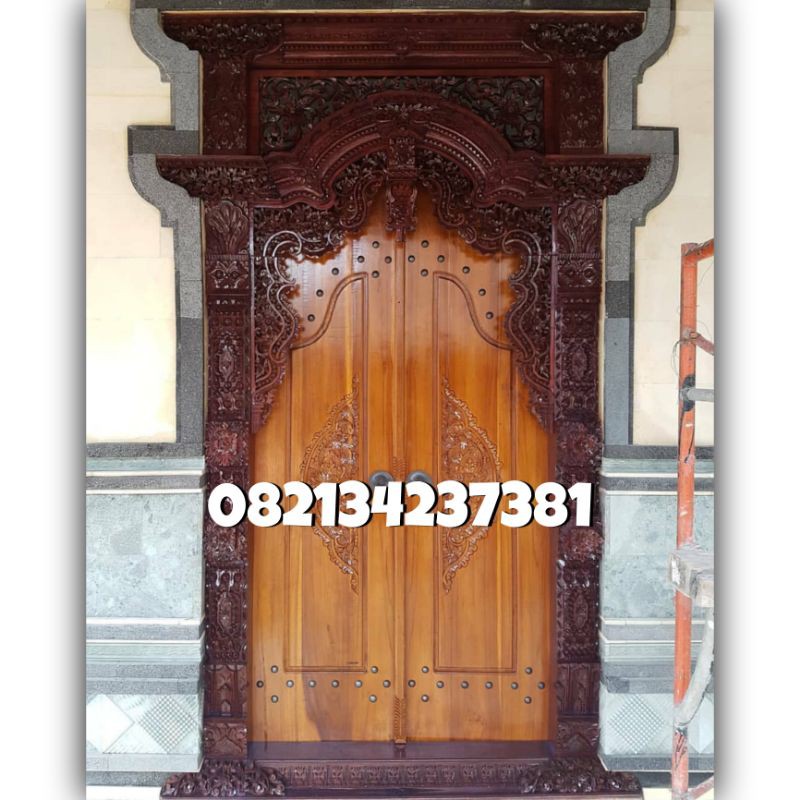 Pintu Ukir | Pintu Jati | Pintu Gebyok | Kusen Ukir | Kusen Jati | Pintu Gapura | Gapura Ukir 150 Cm