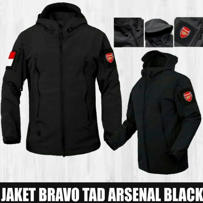 JAKET TACTICAL ARSENAL HITAM WINDBREAKER WATERPROOF KEREN UNISEX PRIA