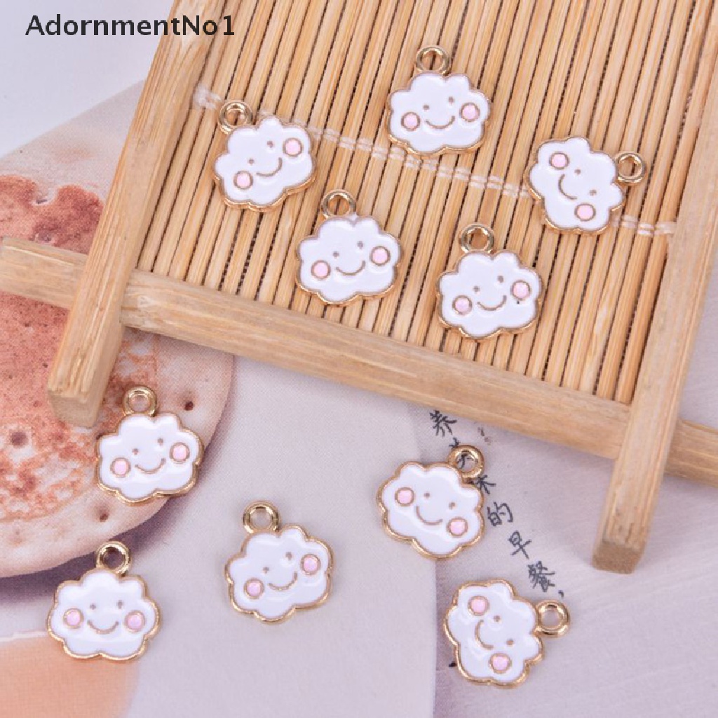 (AdornmentNo1) 10pcs / Set Liontin Bentuk Awan Bahan Alloy Untuk Kerajinan Tangan DIY