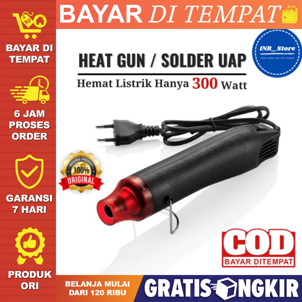 Mini Hot Gun Heat Gun Low Watt 300W Electric Alat Pemanas Multifungsi Hot Gun Pemanas Stiker Murah 3