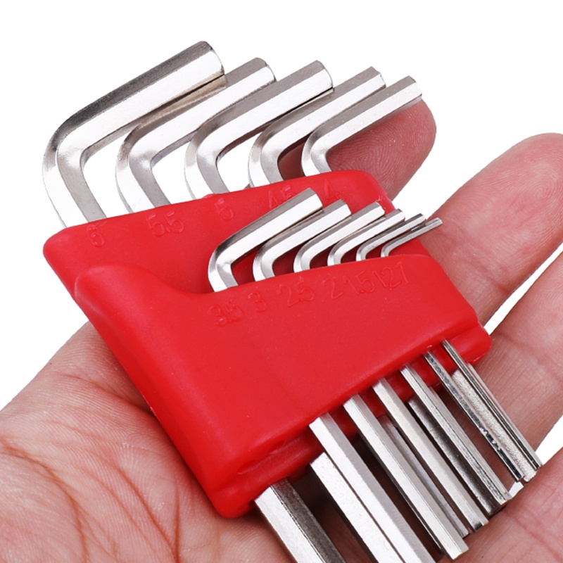 11 Pcs Set Kunci Hex Metrik Allen Ukuran 1.5-6mm Untuk Perbaikan Rumah