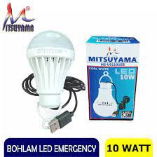 BOHLAM USB MITSUYAMA LED 10 WATT COOL WHITE KABEL 1.5 M / LAMPU LED