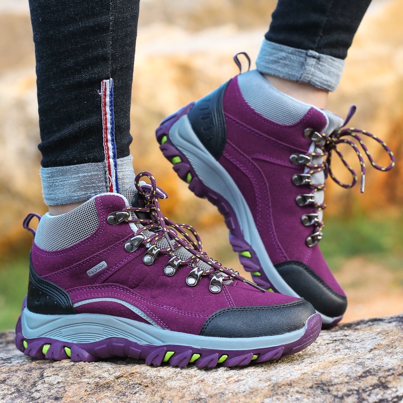 Sepatu Wanita Cewek Gunung Waterproof Sepatu Hiking Boots Sepatu Mendaki Sneaker Tali Olahraga Outdoor Trekking 138