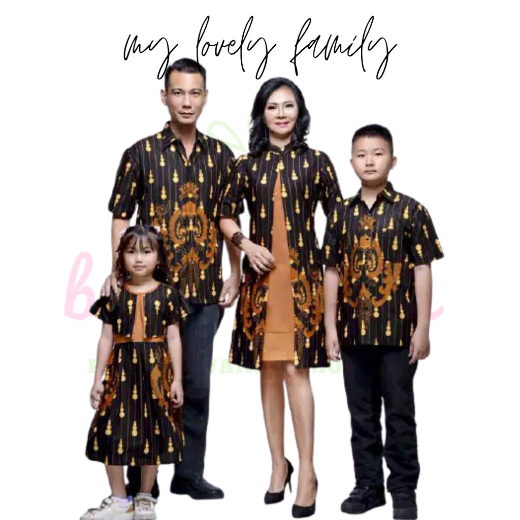 Dahlia salur dres batik couple solo katun halus tersedia size jumbo dan set family
