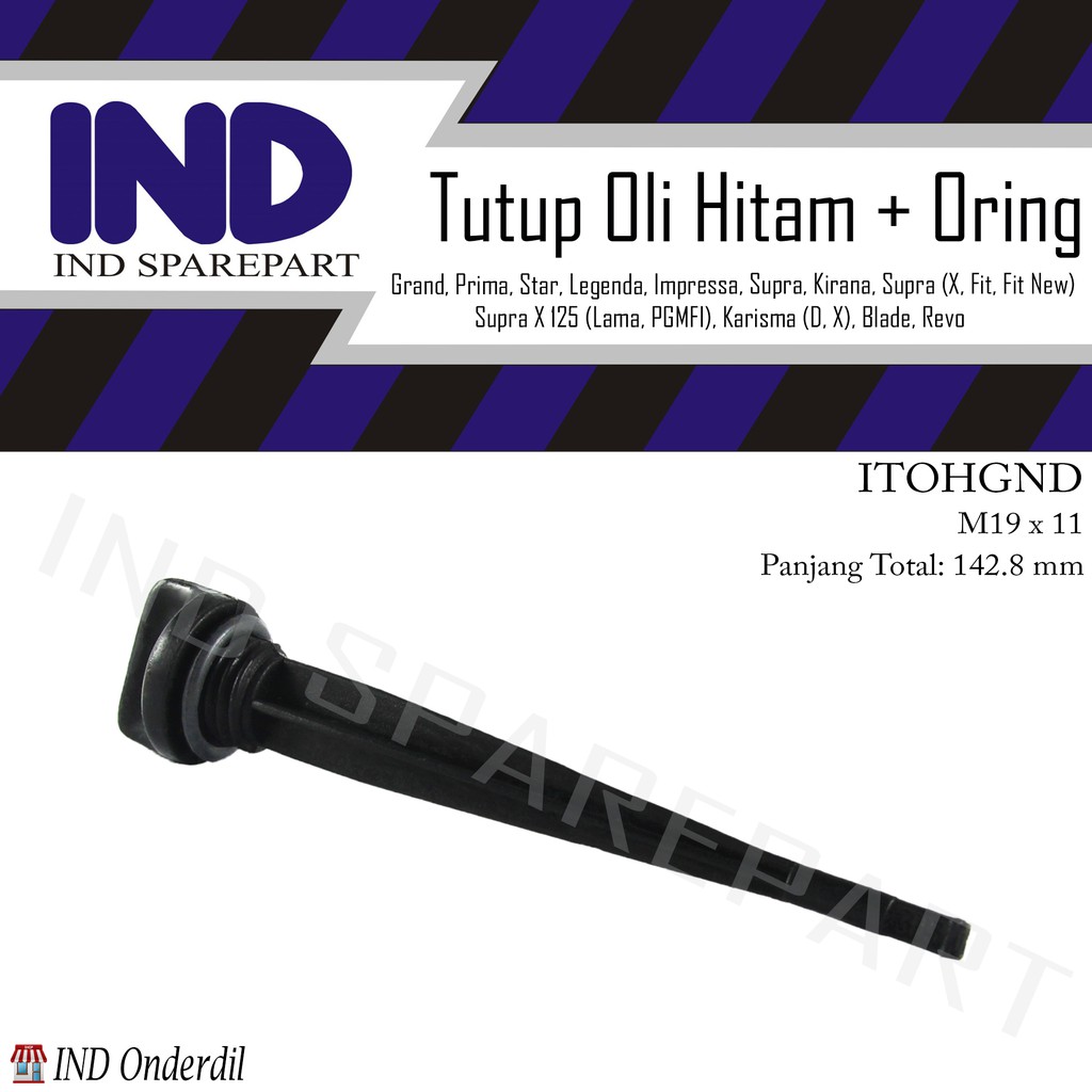 Tutup-Penutup-Colokan Oli Mesin/Atas Set Seal/Oring Hitam Karisma D/X/Kirana/Impressa/Revo/Lama/Fit