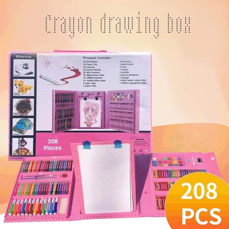 

Kelengkapan crayon box 208pcs