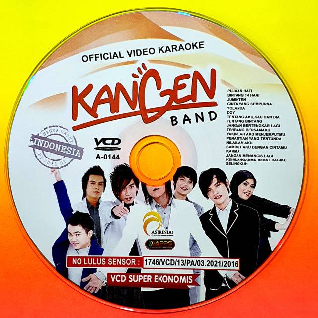 Kaset Asli Original Video Musik Karaoke Lagu Pop Indonesia Terlaris Grub Kangen Band Shopee Indonesia