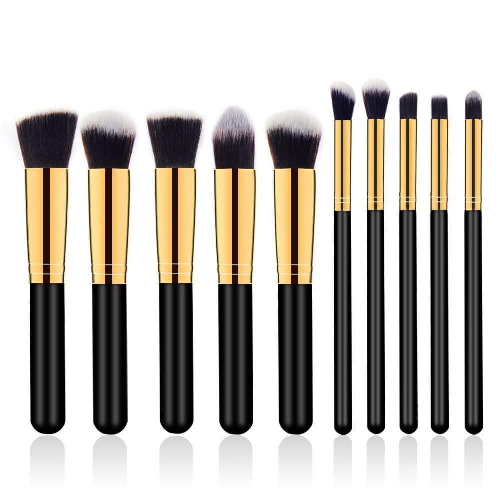 Kuas Makeup Brush Set Kuas Make Up Kosmetik Wajah Mata 10 PCS - Make Up Set / Kuas Contour isi10