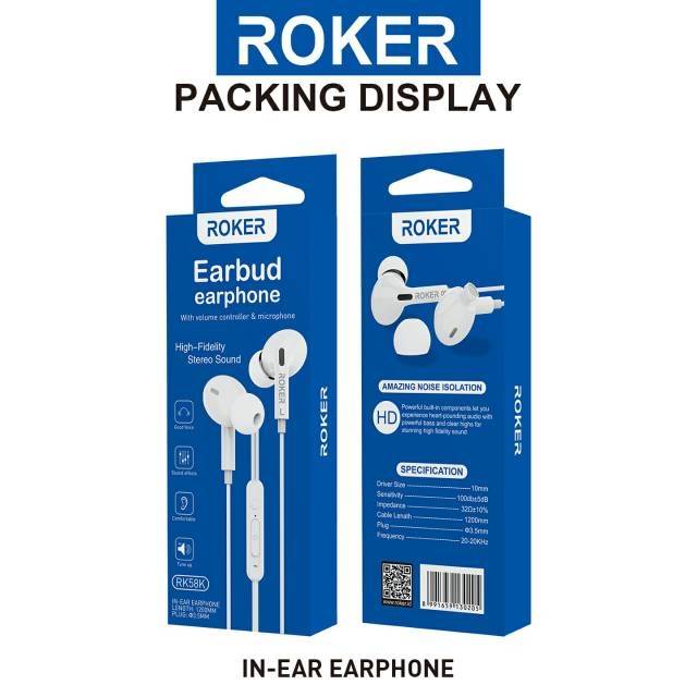 Headset Handsfree ROKER EARBUD RK58K Earphone EARBUD ROKER RK58K