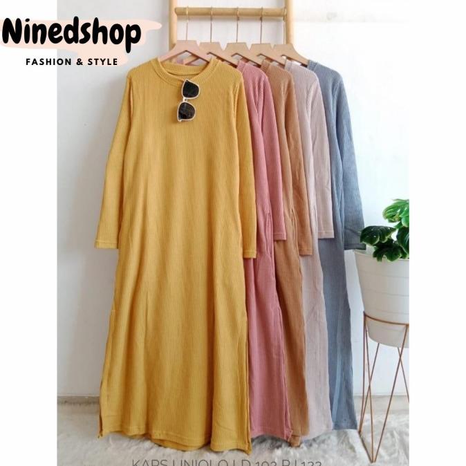 Tunik Casual Kaos Uniqlo Wanita / Fashion Baju Polos Cewek Terbaru