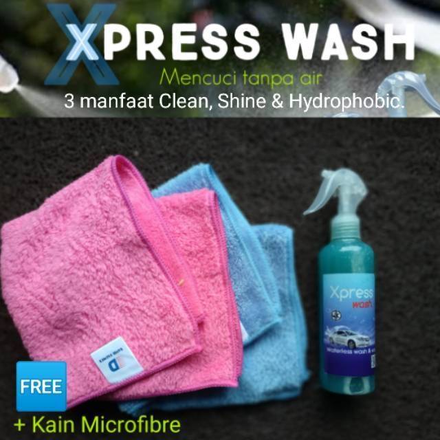 Waterlesswash Xpress wash  mencuci tanpa air salon mobil, nano keramik kit body,