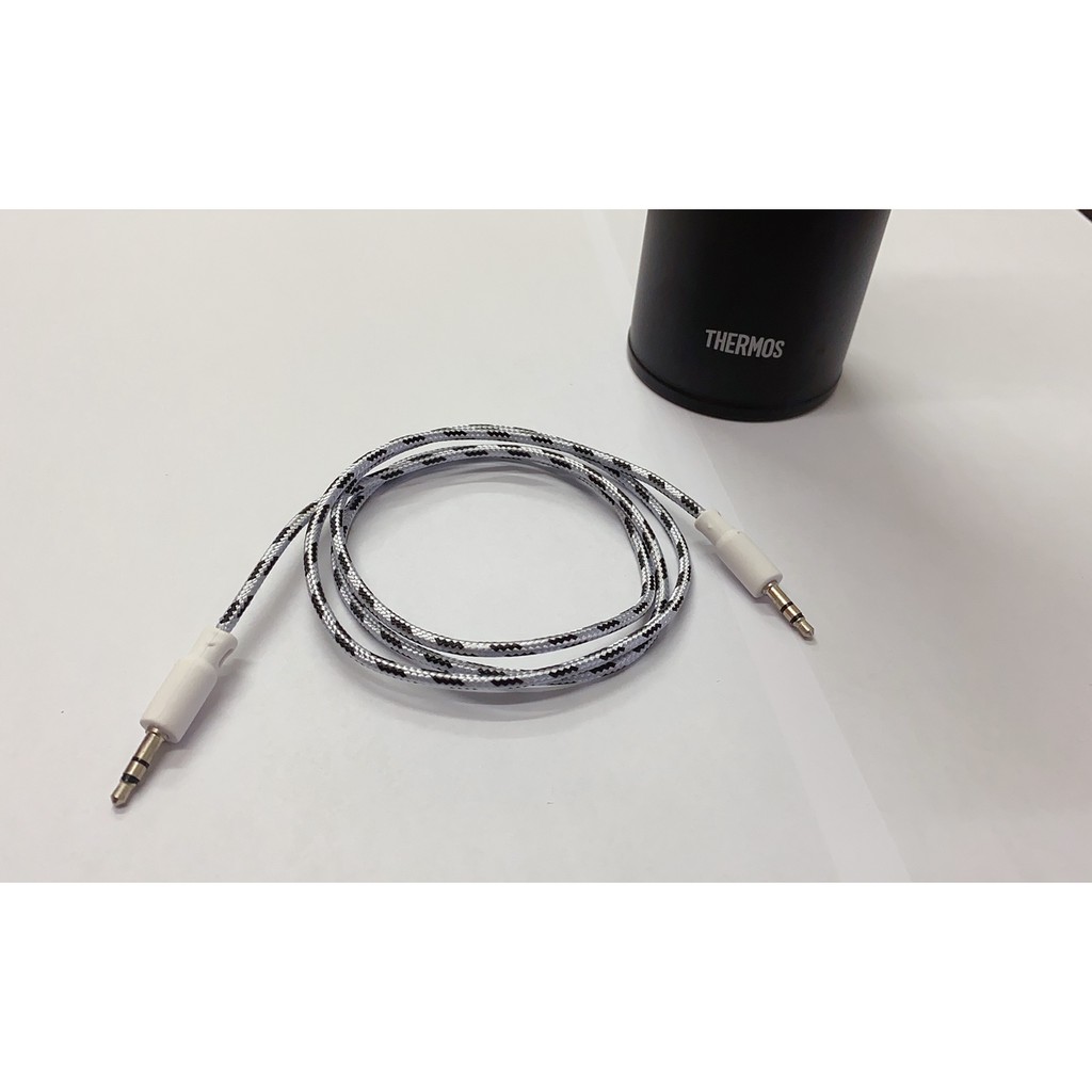 MIINII Kabel Audio XH-02 AUX 1x1 Motif Kabel Tali Sepatu 1×1 Jack 3.5MM 1M