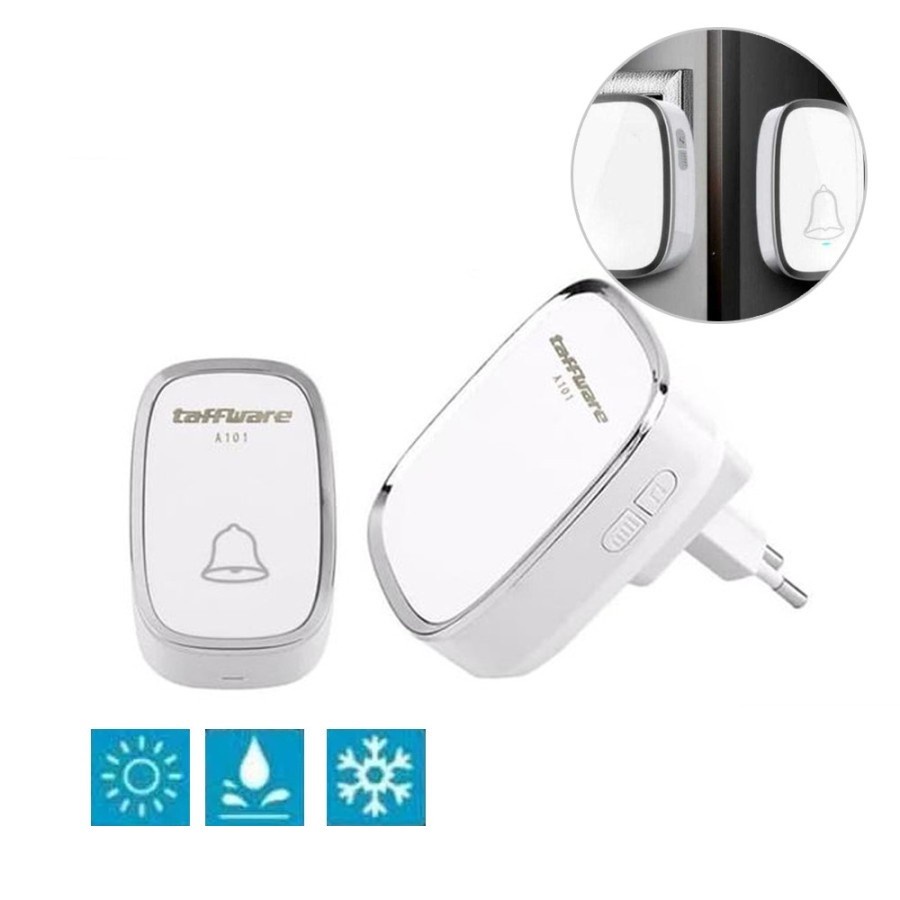 Bel Rumah Wireless Door Bell Waterproof Pintu 1 Receiver