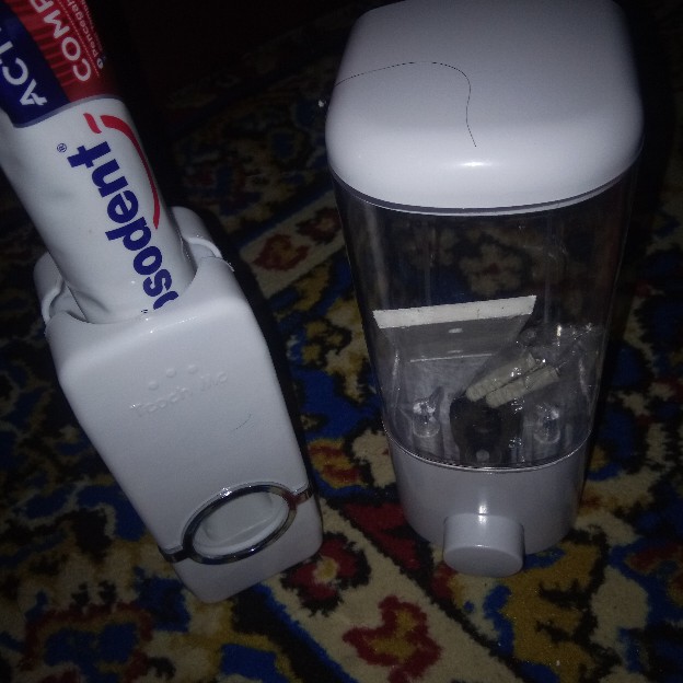 Paket Tempat Sikat Gigi Dan Dispenser Odol & Dispenser Sabun Cair Single Bonus Sikat Gigi