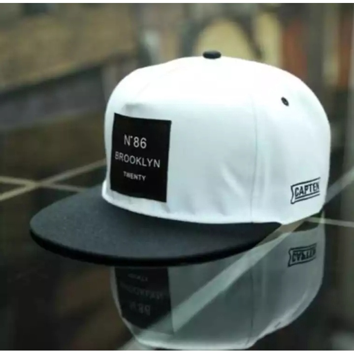 Topi Snapback Distro Pria dan Wanita Dewasa Logo Broklyn N 86 Terbaru