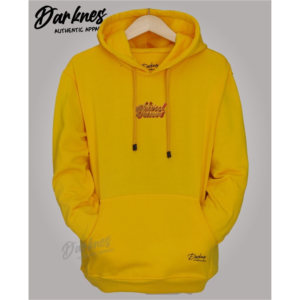 Sweater cowok terlaris Drakness original list hard jumes warna kuning sweater hoodie pria dan wanita dewasa keren brand lokal  M L XL XXL