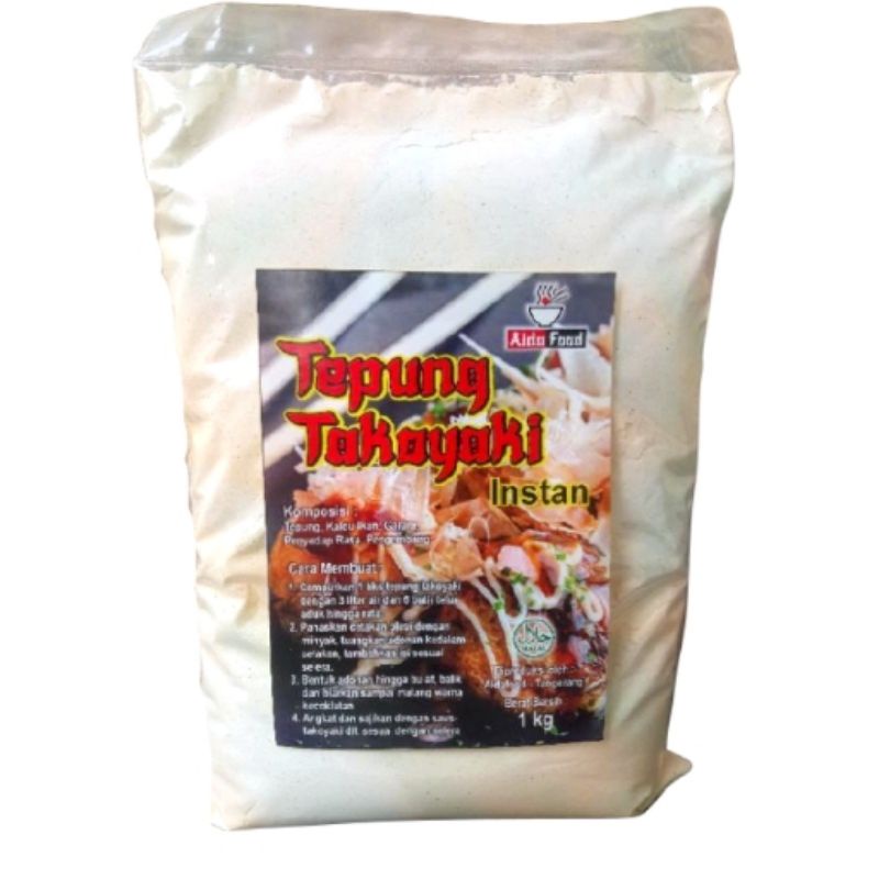 

tepung takoyaki 1 kg aidafood cocok untuk jualan