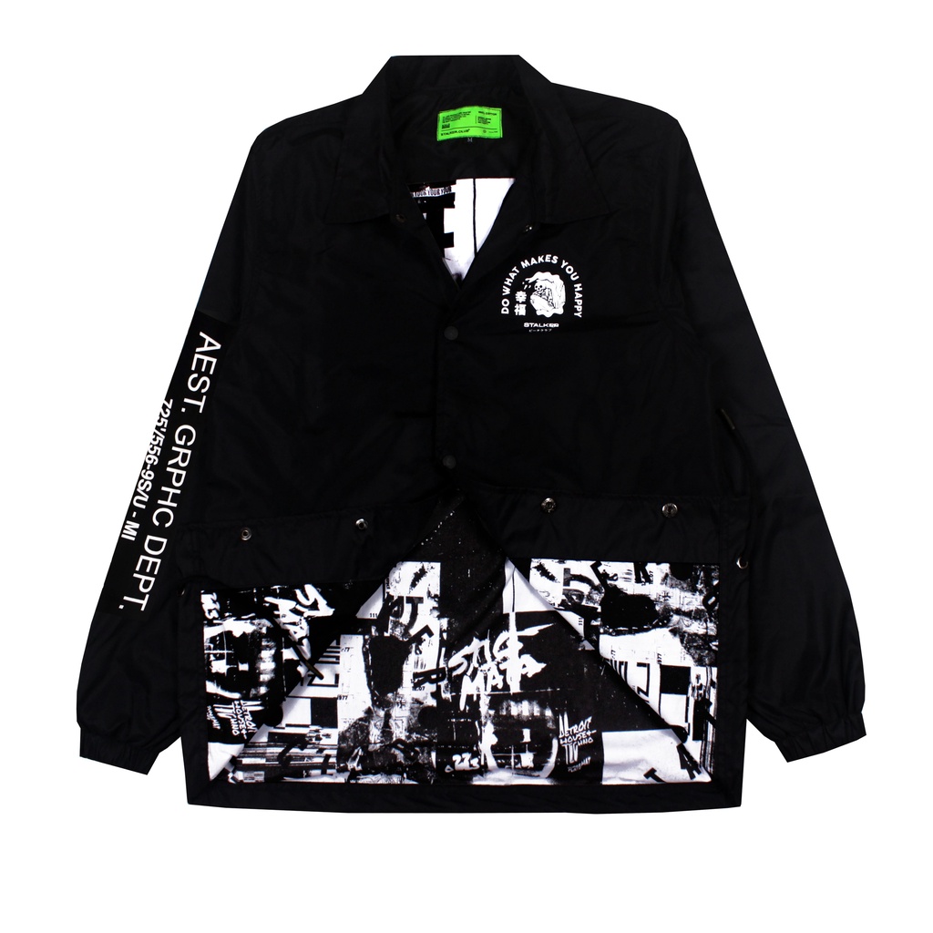 Stalker Jacket Coach - Surfing Hitam