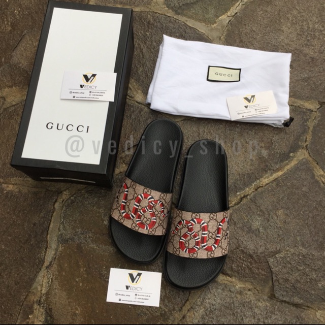 SANDAL GUCCI SNAKE SLIDE SENDAL GUCCI GRADE AUTHENTIC 1:1 ORIGINAL