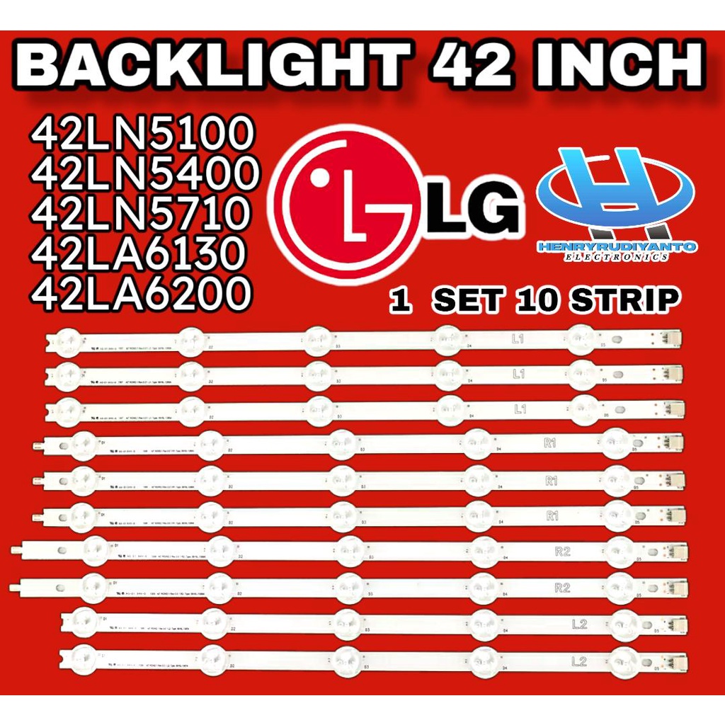 BACKLIGHT TV LED LG 42LN5100 42LN5400 42LN5710 42LA6130 42LA6200 BACKLIGHT LG 42LN